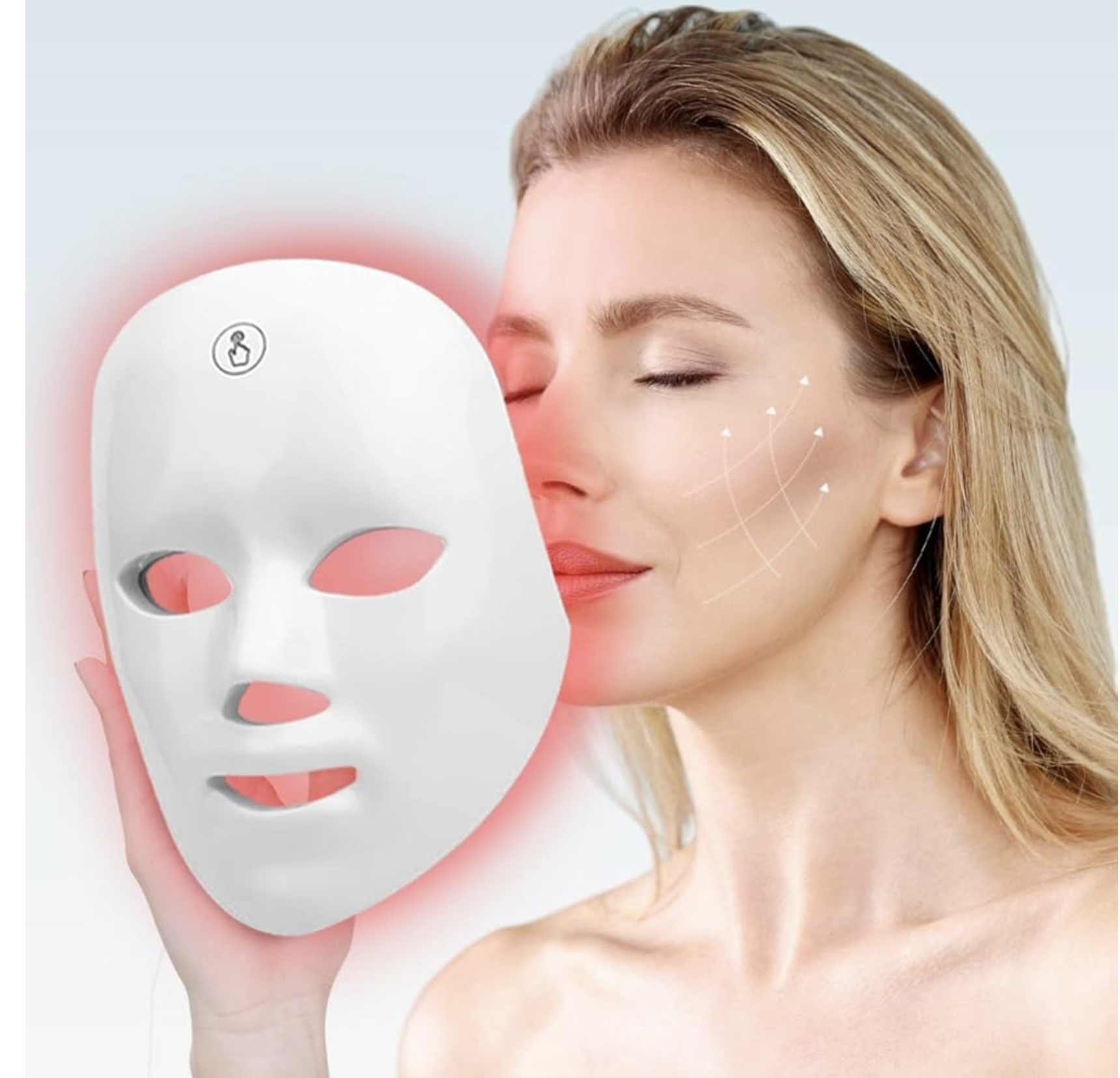 LED Light Therapy Mask - Red Blue Light Anti-Aging Acne Treatment Beauty Tech Device - Belle Glow Labs
